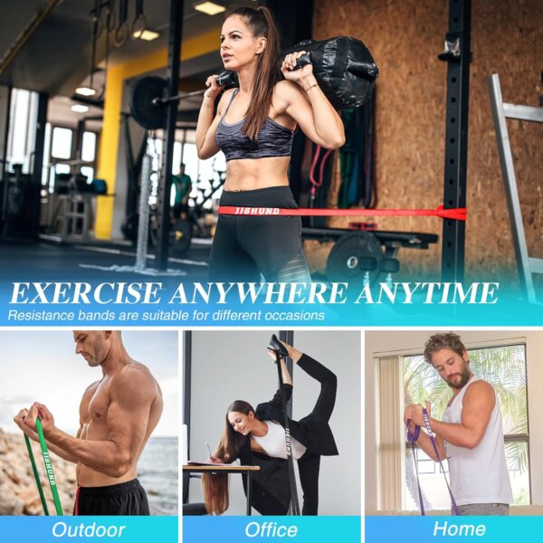 Resistance Bands, Pull Up Assistance Bands Pull Up Bands Exercise Bands for Men Women, Workout Bands for Working Out, Muscle Strength Training, Body Stretching - Image 7