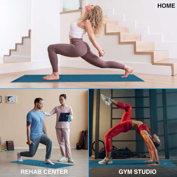 Foldable Yoga Mat - 6mm & 8mm Thick, Large, Lightweight, and Easy to Store - Anti-Slip Folding Exercise Mat for Yoga, Pilates, Home Workouts, and Floor Exercises - Image 6