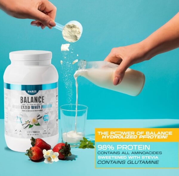 Hydrolyzed Whey Protein byMarceFitness Vanilla Flavor 2 Pound - Image 4