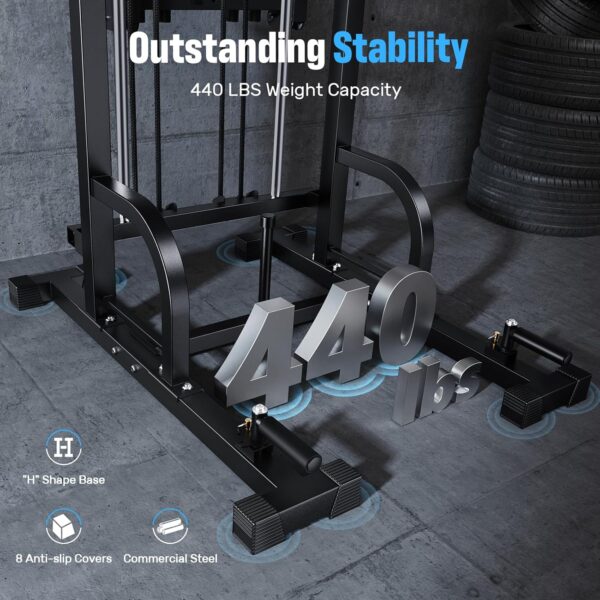 Sportsroyals Power Tower Pull Up Dip Station Assistive Trainer Multi-Function Home Gym Strength Training Fitness Equipment 440LBS - Image 3