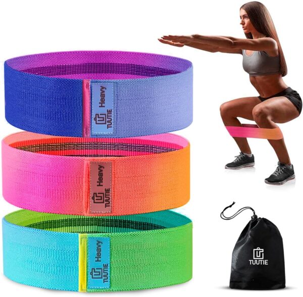 Non-Slip Resistance Bands - Durable Fabric Exercise Bands for Glute Workouts - Lightweight & Compact with 3 Levels - Resistance Bands for Working Out - No Equipment Needed