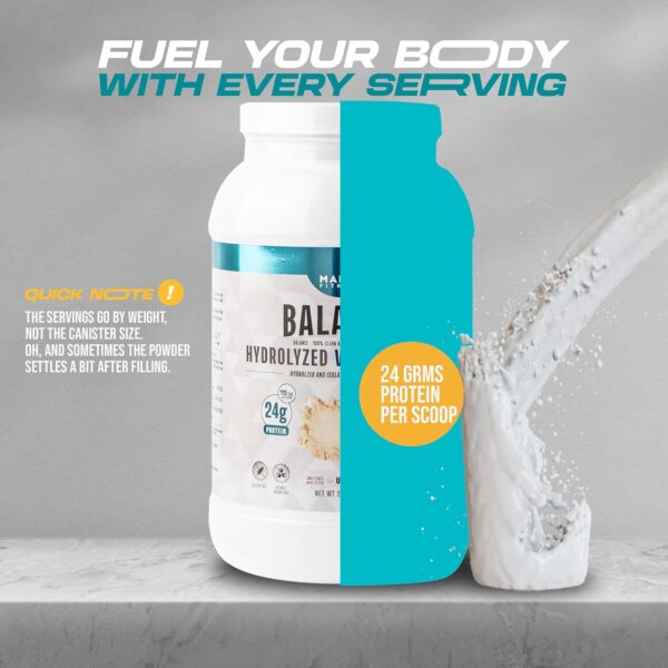 Hydrolyzed Whey Protein byMarceFitness Unflavored 2 Pound - Image 5
