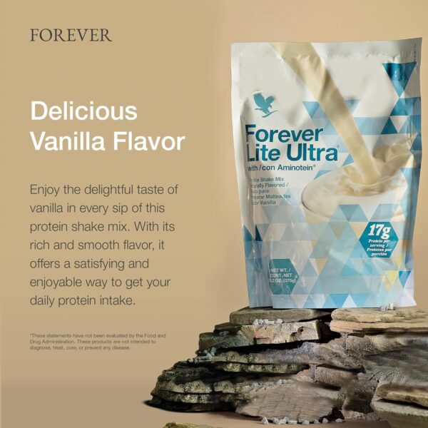 Forever Living - Forever Lite Ultra Vanilla Protein Shake Mix with Aminotein - Low Carb Drink for Lean Muscle Mass & Weight Management - 13.2 oz - Image 3