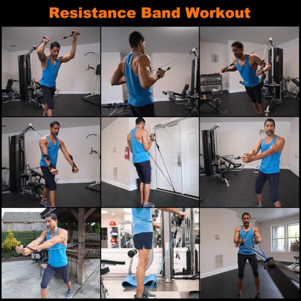 Resistance Bands Set with Separate Outdoor Anchor, KAKICLAY Exercise Bands for Indoor and Ourdoor Use, Versatile Resistance Bands for Men and Women - Image 4