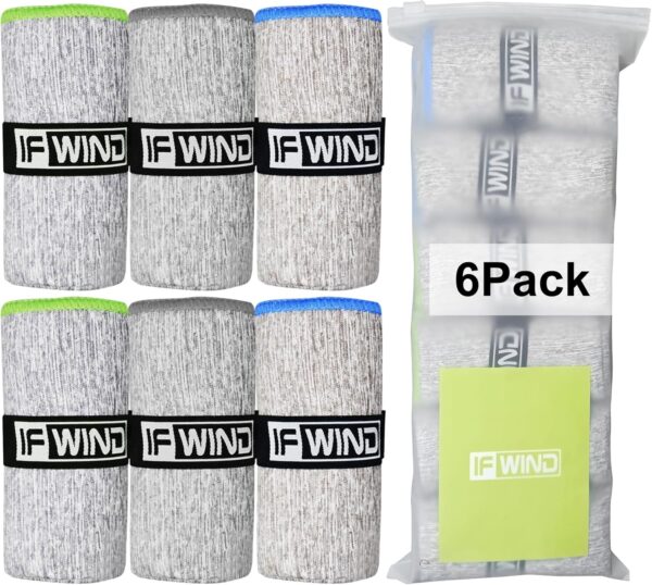 6 Pack Microfiber Gym Towels for Working Out，Fast Drying Workout Accessories Sweat Towels for Gym Gear,Gym Towels for Men & Women,Sports Exercise Fitness Gear Tennis Towels for Body Hot Yoga