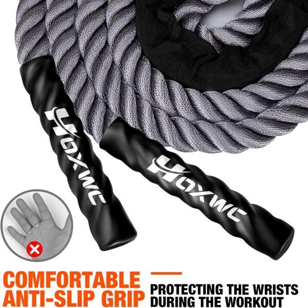 Jump Rope, Weighted Jump Rope for Fitness, Heavy Skipping Ropes for Men Women Kids, Home Gym Workout Equipment Set, Suitable for Boxing, Cardio, Training Muscles, Full Body Exercise Weight Loss at Home - Image 5