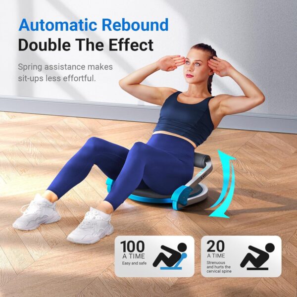 MERACH Ab Machine for Stomach Workout, Ab Crunch Machine with 3 Adjustable Resistance and Automatic Rebound, Sit Up Machine with 330 LBS Weight Capacity, Ab Workout Equipment for Home Exercise - Image 2