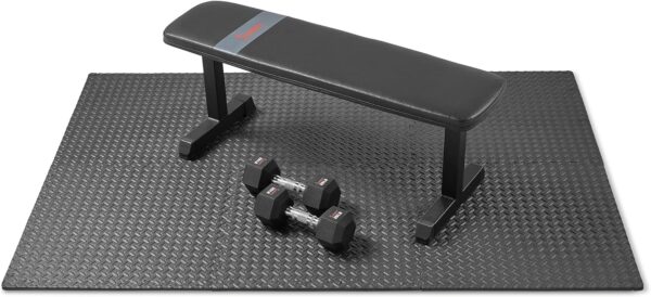 Sunny Health & Fitness Non-Slip Home Gym Mat – Workout Floor Protection Foam Pad for Treadmill, Bike, Elliptical, Yoga and Exercise Equipment – Available in Multiple Size Options - Image 4
