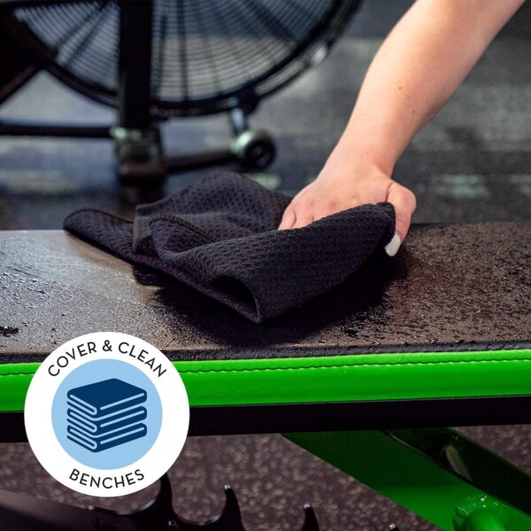S&T INC. Microfiber Sweat Towel for Gym, Yoga Towel for Home Gym, Workout Towels for Gym Bag, 16 Inch x 27 Inch, 6 Pack - Image 2