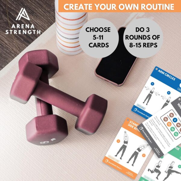 Arena Strength Workout Cards - Instructional Fitness Deck for Booty Band Workouts, Beginner Fitness Guide for Resistance Band Training Exercises at Home. Includes Workout Routines. - Image 8