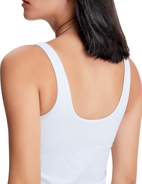 POSHDIVAH Women Sports Bra Longline Padded Tank Top Naked Feeling Workout Fitness Running Yoga Tops - Image 3