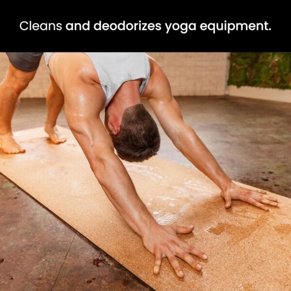 Yoga Clean - Natural Yoga Mat Cleaning Spray and Deodorizer To Fight Odor and Protect Your Mat | Made In The USA | 8 oz Safe For Cork, Rubber, And All Fabric - Image 3