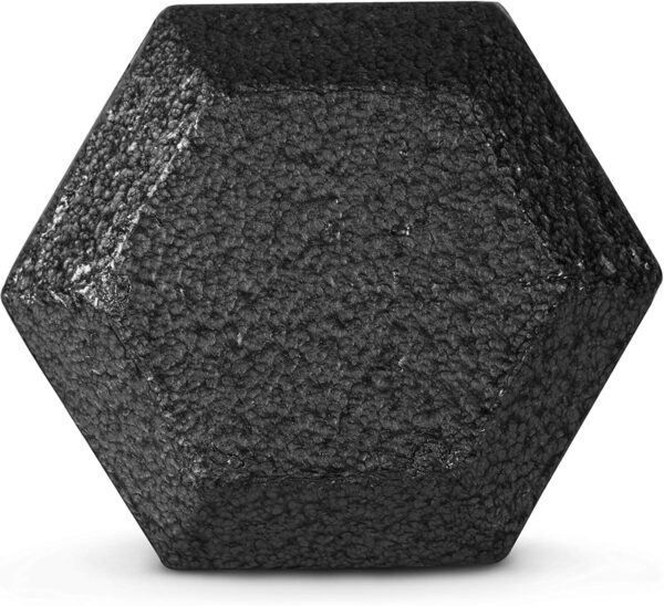 CAP Barbell Black Cast Iron Hex Dumbbell | 5-120 LBs | Single or Pair - Image 4
