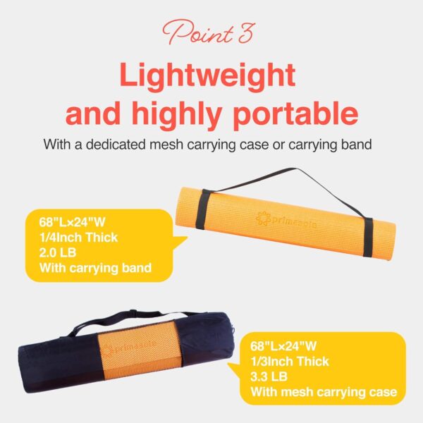 Yoga Mat with Carry Strap for Yoga Pilates Fitness and Floor Workout at Home and Gym Non-slip 9 colors - Image 4