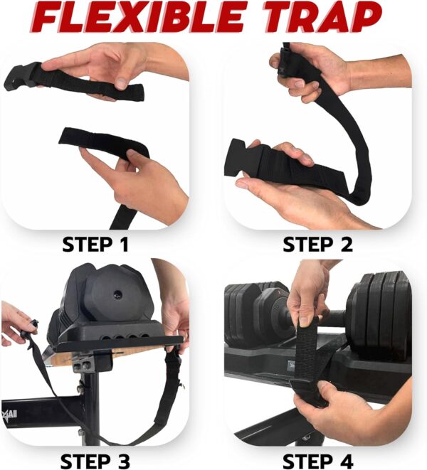 Yes4All Stand for Adjustable Dumbbells up to 160 Pound, Dumbbells Spotter Stand, Dumbbells Rack & Weight Rack with Strap, Convenience & Safety, Easy Storage, Use Expandable Dumbbells - Image 6