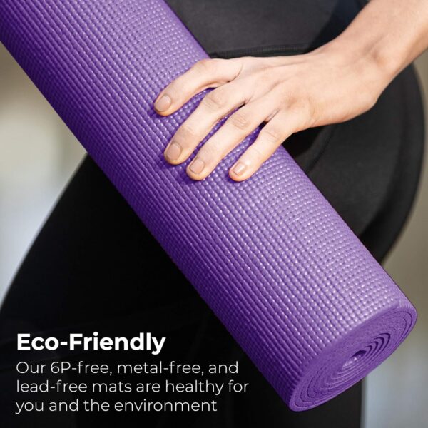 Hello Fit 10-Pack Yoga Mat, 68" x 24" Non Slip Exercise Mat, 4mm Thick Gym Mat for Fitness and Stretching, Bulk Non Toxic Yoga Mats for Schools and Studios - Image 6