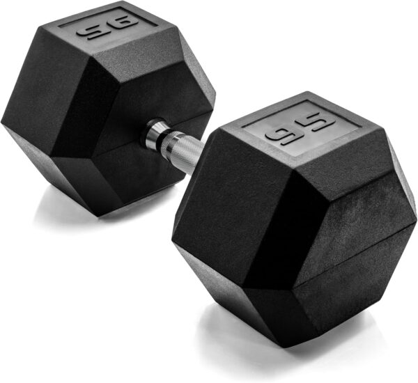 CAP Barbell 95 LB Coated Hex Dumbbell Weight, New Edition (SDRIS-95)