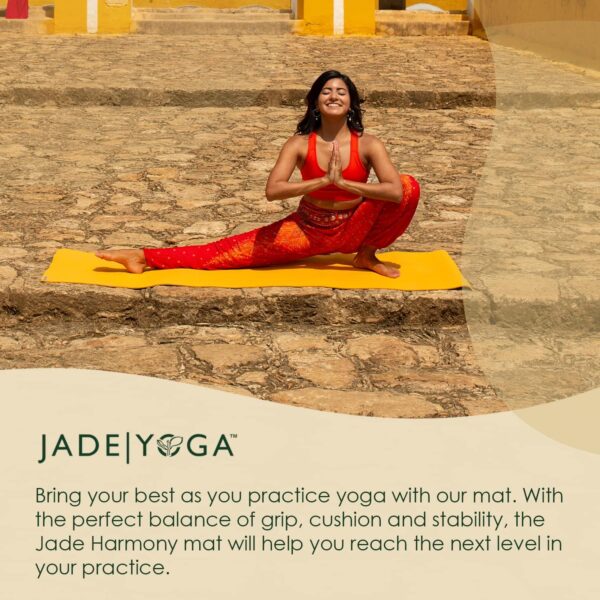 JadeYoga Harmony Yoga Mat - Durable & Thick Gym Fitness Mat, Non-Slip Natural Rubber Yoga Mat - Home Exercise & Stretching Mat, Workout Mat - Yoga, Pilates & Meditation for Women & Men - Image 7
