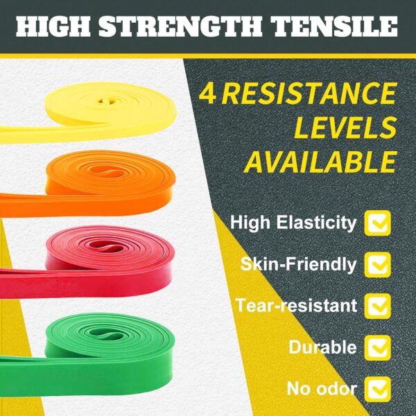 Exercise Bands Resistance Bands for Working Out,Pull Up Bands Set,at Home Workout Equipment,Workout Bands for Men and Women,Stretch Bands for Exercise - Image 2