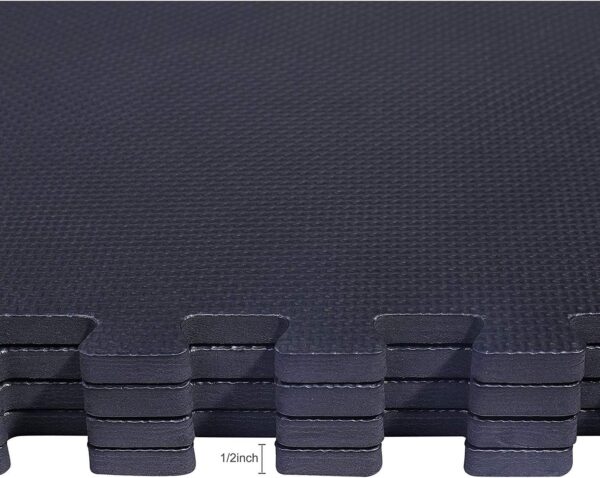 Fitvids Puzzle Exercise Mat with EVA Foam Interlocking Tiles for MMA, Exercise, Gymnastics and Home Gym Protective Flooring, Multiple Sizes and Colors - Image 3