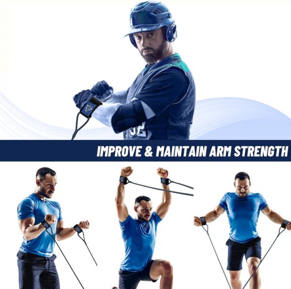 Baseball Band, Resistance Band for Baseball Player and Softball Pitchers, Baseball Pitching Trainer and Arm Trainer for Throwing Training, Baseball Training Equipment - Image 4