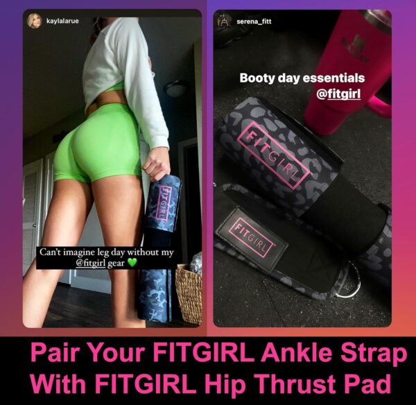 FITGIRL - Ankle Strap for Cable Exercise Machines, Work Out Cuff Attachment for Home & Gym, Glute Workouts - Kickbacks, Leg Extensions, Hip Abductors, for Exercise Machine Attachments - Image 6