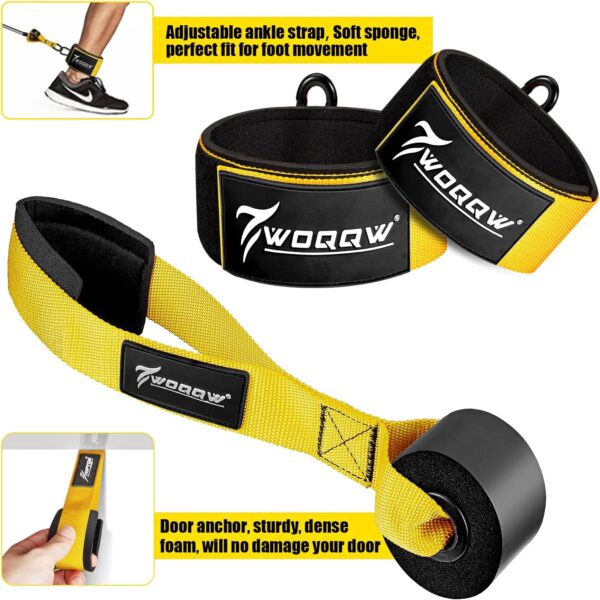 Resistance Bands, 350lbs Heavy Exercise Bands with Handles, Workout Bands Set for Working Out Men, Fitness Weight Bands for Strength Training, Stretching, Slim, Physiotherapy - Image 7
