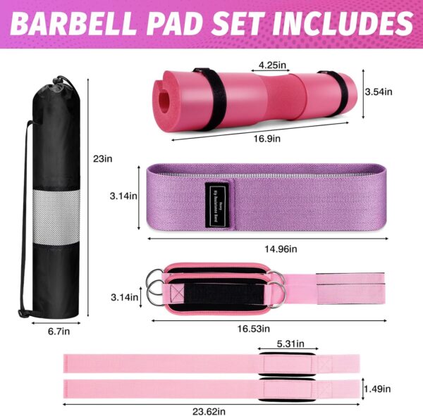 Gym Barbell Pad Set: Hip Thrusts Pad for Squats Weight Lifting Gym Equipment Accessories - Image 2