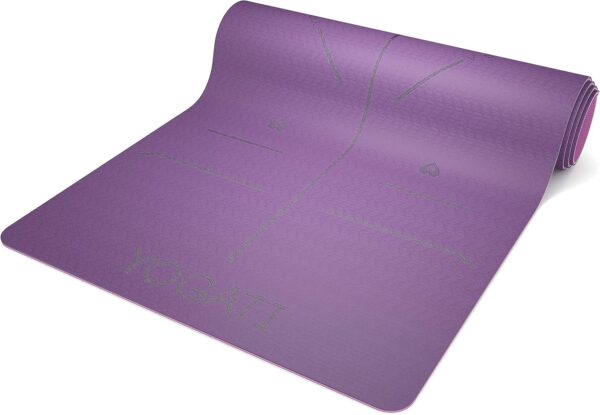 Yoga mats for home workout. Non slip yoga mat with strap. Thick yoga mats for Women and Men. Pilates mat ideal for Fitness and gym. Exercise mat thick. Yoga mat thick. Workout mat. Yoga matt - Image 9