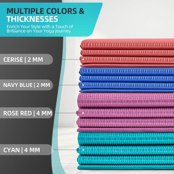 Foldable Yoga Mat for Travel, 68"x24" Folding Travel Gym Mat for Women Yoga Studio, Packable and Portable Pilates Mat with Storage Bag Easy to Carry, Lightweight Travel Workout Mat, 2mm/4mm - Image 7