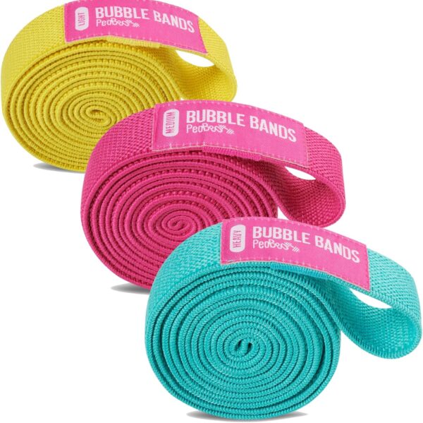Long Resistance Fabric Bands 3 Pack Set with Door Anchor, Pull-up Assistance Bands for Working Out, Fitness, Training, Physical Therapy, Muscle Training, Shape Body, Pickleball Warm up for Men Women