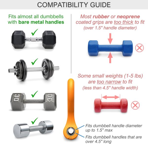 KETTLE GRYP - The Original - As Seen on SHARK TANK! Converts Your Dumbbells Into Kettlebells - Made in the USA - Dumbbell Grip Handle - Image 6
