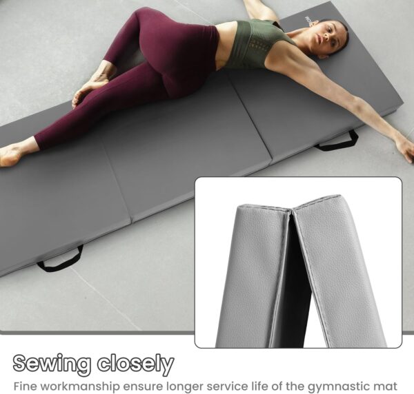 BalanceFrom Folding Gymnastics Mat Home Gym Floor Tumbling Equipment - Image 3