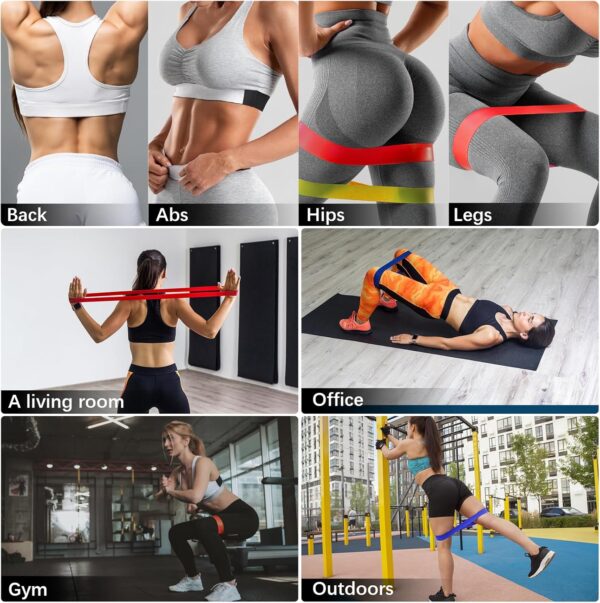 Resistance Bands, Pull Up Assistance Bands, Exercise Workout Bands for Men and Women, Resistance Band Set for Working Out, Physical Therapy, Muscle Training, Home Workouts - Image 5