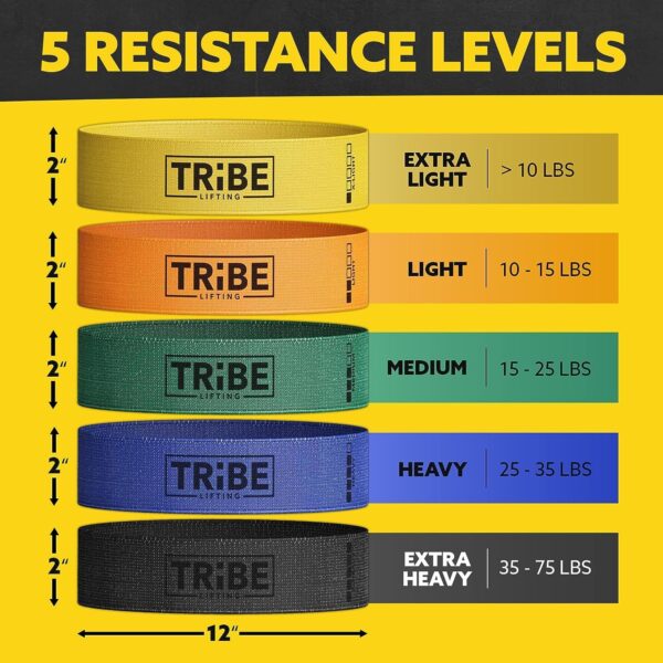 Fabric Resistance Bands for Working Out - Booty Bands for Women and Men - Exercise Bands Resistance Bands Set - Workout Bands Resistance Bands for Legs - Fitness Bands - Image 2