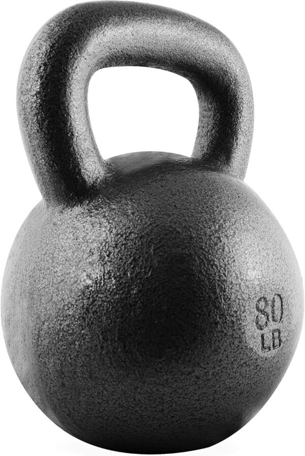 WF Athletic Supply Hammerstone Painted Cast Iron Kettlebells, Home & Gym Equipment, Great for Strength Training, Full Body Workout & Crossfit Training, Color & Size Options Available in 10-80 Pounds - Image 2