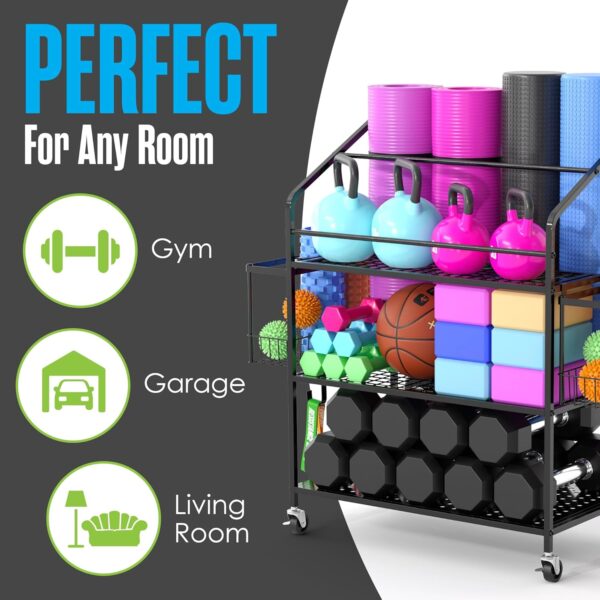 Weight Rack For Home Gym, Home Gym Storage Rack, Workout Storage, Home Gym Storage, Home Gym Organizer, Gym Storage Organizer, Exercise Equipment Storage, Weight Storage, Gym Rack, Kettlebell Rack - Image 6