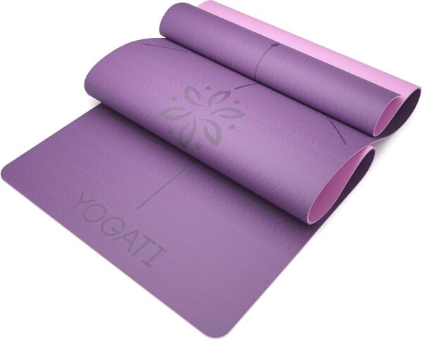 Yoga mats for home workout. Non slip yoga mat with strap. Thick yoga mats for Women and Men. Pilates mat ideal for Fitness and gym. Exercise mat thick. Yoga mat thick. Workout mat. Yoga matt - Image 7