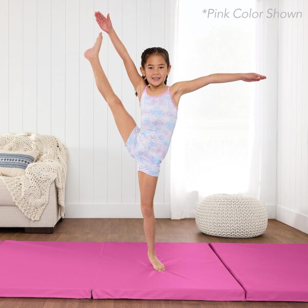 Best Choice Products 10ftx4ftx2in Folding Gym Mat 4-Panel Exercise Gymnastics Aerobics Workout Fitness Floor Mats w/Carrying Handles - Image 2