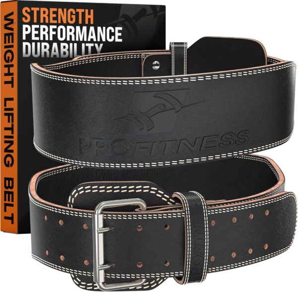 ProFitness Weight Lifting Belt for Men & Women - Premium 4" Wide Weight Belt for Men & Women Functional Fitness - Squat Belts for Men & Women Back Support, Deadlift & Powerlifting