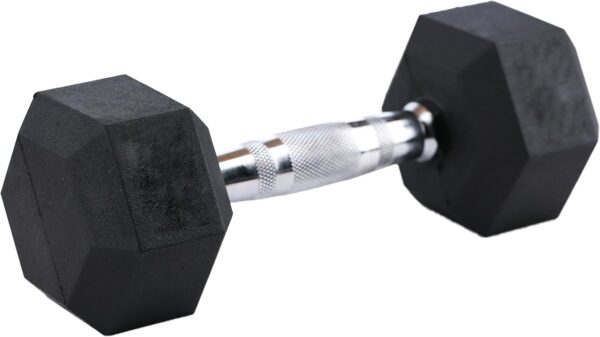 Rubber Coated Dumbbells - No Roll Design Easy-Grip Steel Knurled Handle, Weights Dumbbells Set for Strength Training - Ideal Weights Set for Home Gym - 10-60 LBS SOLD INDIVIDUALLY - Image 7