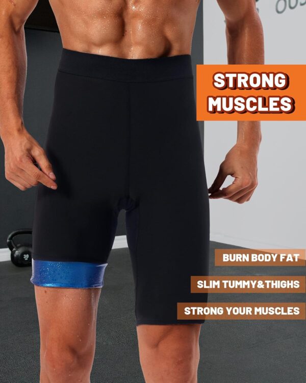 Sauna Sweat Short Pants for Men Hot Thermo Sauna Leggings Compression Hight Waist Pants Workout Body Shaper Sauna Suit - Image 5