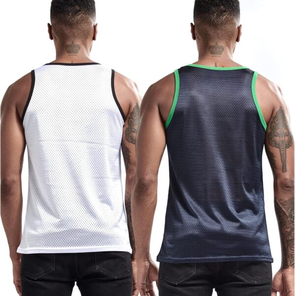 AIMPACT Men Athletic Workout Tank Top Mesh Casual Sleeveless Shirts - Image 4