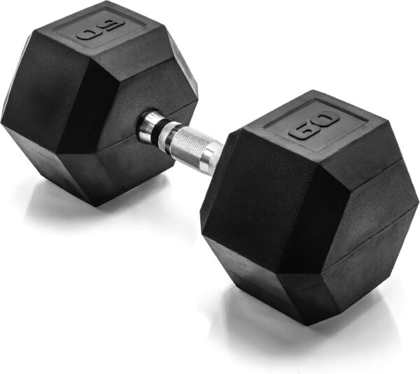 CAP Barbell 60 LB Coated Hex Dumbbell Weight, New Edition (SDRIS-60)