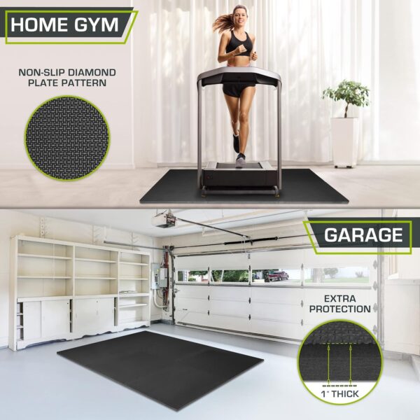 ProsourceFit Extra Thick Puzzle Exercise Mat, EVA Foam Interlocking Tiles for Protective, Cushioned Workout Flooring for Home and Gym Equipment, Black - 3/4 inch - 96 Sq Ft - 24 Tiles - Image 3