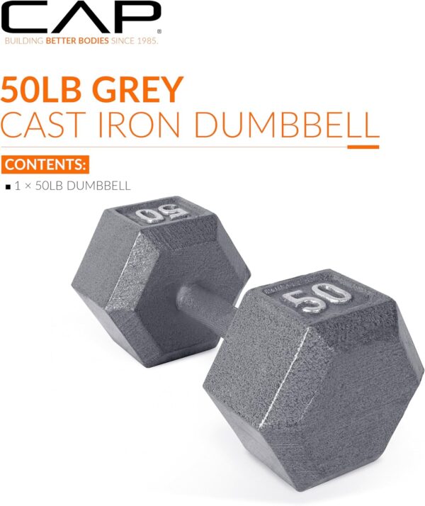 CAP Barbell Cast Iron Hex Dumbbell | Multiple Options - Image 2