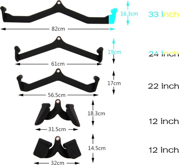 Multifunctional Home Gym System Workout Station Multiple Grip Handles, 5-Piece Combo - Image 3