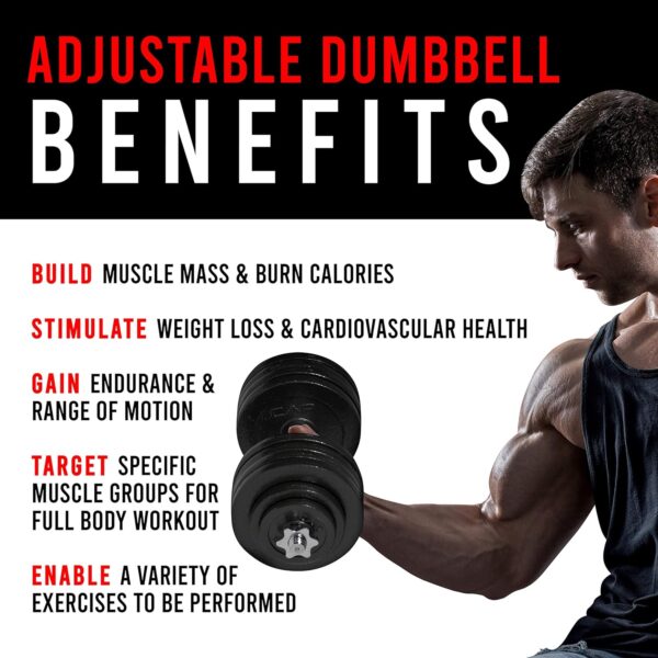 CAP Barbell Adjustable Dumbbell Weight Set | Multiple Options - Image 7