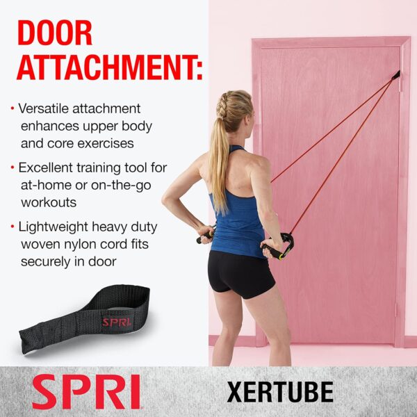 SPRI Xertube Resistance Bands with Handles – All Exercise Cords Sold Separately with Home Gym Workout Fitness Door Anchor Attachment Option - Image 6