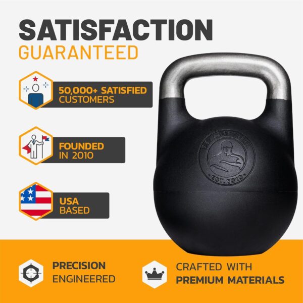 Adjustable Kettlebell [Bells of Steel] Upgraded Version Kettlebell Adjustable | Steel Shell, Internally-Loaded for Full Body Workouts | Competition Standard 35mm Handle, 12-20.5kg - Image 6